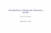 Introduction to Arithmetic Geometry 18 - Mathematicsmath.mit.edu › classes › 18.782 › Lecture1Slides.pdf · 2014-05-25 · Diophantine equations Example (Pythagorean triples