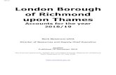 London Borough of Richmond upon Thames€¦ · LB Richmond is focused on providing a range of excellent services and delivering against local priorities. The Council’s vision is