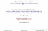 Séminaire Université de Southampton [0.2cm] THE WONDERS OF …€¦ · THE WONDERS OF THE POST-NEWTONIAN Luc Blanchet Gravitation et Cosmologie (GR"CO) Institut d’Astrophysique