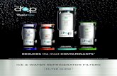 ICE & WATER REFRIGERATOR FILTERS · 2020-03-12 · ICE & WATER REFRIGERATOR FILTERS FILTER GUIDE REDUCES the most CONTAMINANTS* *Filters 1-4 only. Filters 1, 2 & 4 based on NSF rated