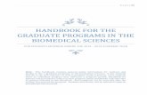 HANDBOOK FOR THE GRADUATE PROGRAMS IN THE BIOMEDICAL SCIENCES › media › 14207 › handbook-for... · Note: This handbook contains general policy information for students and faculty