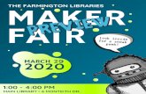Maker Fair 2020 - Booklet - Farmington Libraries...BUTTON MAKING • ALL AGES Make yourself a Maker Fair keepsake LOBBY ROK BLOCKS • AGES 6+ Use these innovative blocks to build