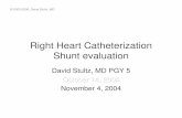Right Heart Catheterization Shunt evaluationdrstultz.com › Presentations › 2005 09 05 Right Heart... · 2006-06-16 · Right Heart Catheterization Shunt evaluation David Stultz,