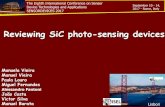 Reviewing SiC photo-sensing devices · 0,0 0,2 0,4 0,6 0,8 1,0 1,2 1,4 1024 1x10 25 1x10 26 400 nm 580 nm 450 nm 615 nm 470 nm 650 nm 550 nm (m-3 s-1) Position (Pm) Both front and