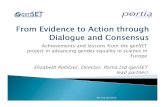 Achievements and lessons from theAchievements and lessons ... · Achievements and lessons from theAchievements and lessons from the genSET project in advancing gender equality in