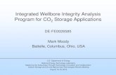 Integrated Wellbore Integrity Analysis Program for CO Storage … · 2017-11-30 · Integrated Wellbore Integrity Analysis Program for CO 2 Storage Applications DE-FE0026585 Mark