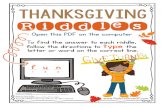thanksgiving Riddles · Type the letter c on line number 8. Type the letter u on line number 3. Type the letter t on line number 6. Type the letter r on line number 2. Type the letter