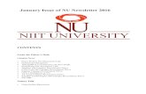 January Issue of NU Newsletter 2016 - NIIT University · January Issue of NU Newsletter 2016 CONTENTS From the Editor’s Desk Campus News Poem Writers Pre-Placement Talk Indonesian