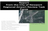 Report from the City of Newport Regional Airport …...2016/02/17  · from the City of Newport Regional Airport Review Task Force February 17, 2016 On July 24, 2014, the Newport City
