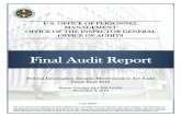 Final Audit Report - OPM.gov...The Office of the Chief Information Officer’s October 22, 2016 response to the draft audit report, issued September 30, 2016. APPENDIX III: FY 2016