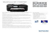 DATASHEET WorkForce WF-7720DTWF · 2017-10-03 · WorkForce WF-7720DTWF DATASHEET Work faster and smarter with this high-quality, cost-effective A3 4-in-1 inkjet. It has dual paper
