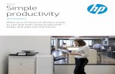 Brochure Simple productivity - Hewlett Packardh20195. · simple statistics and quota functionality. • Track and report mono and color copied sides, mono and color printed sides,