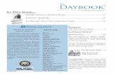 The Daybook - United States Navy...The Daybook ’s purpose is to educate and inform . readers on historical topics and museum related events. It is written by staff and volunteers.