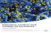 Infection control and COVID-19 factsheet · Consulting room – Clean and disinfect frequently touched surfaces between each episode of patient care e.g.: slit-lamp, phoropter, trial