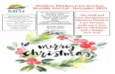 Matthew Flinders Care Services Monthly Journal December …Matthew Flinders Care Services Monthly Journal -December 2019 61-63 Oxford Terrace PO Box 1095 Port Lincoln SA 5606 Phone:
