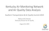 Kentucky Air Monitoring Network and Air Quality Data Analysis · 2019-08-28 · Annual Network Plan. 7 • 40 CFR 58.10 Annual monitoring network plan and periodic network assessment.