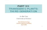 Le Bui Van University of Science - OpenStax CNX · Le Bui Van University of Science. 2 Third generation (1998-): ... Production of recombinant plant proteins offers a series of potential