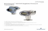 Product Data Sheet: Rosemount 3051HT Hygienic Pressure ...€¦ · The Rosemount™ 3051HT Hygienic Pressure Transmitter brings best-in-class performance, application expertise, and