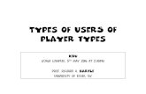 Types of userS of player types - mud.co.ukmud.co.uk/richard/KDU Malaysia.pdf · Types of userS of player types kdu Kuala Lumpur, 5th may 2016 at 2:30pm ... that my work is “first