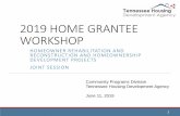 2019 HOME GRANTEE WORKSHOP - Amazon S3 · Mia Billingsley, Senior Housing Coordinator – Compliance • mbillingsley@thda.org or (615) 815-2033 ... o To accomplish, the Grantee may