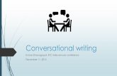 Conversational writing - STC India · Oracle Fusion Middleware portfolio of products. How do we write this conversationally? Kumar Dhanagopal, Conversational writing, STC India annual