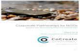 Corporate Partnerships for NGOs - sportanddev.org · Corporate Partnerships for NGOs Insights into Developing Effective Partnerships March 2014 Lead Consultant: Andy Caldwell ...