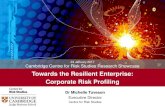Towards the Resilient Enterprise: Corporate Risk Profiling€¦ · Towards the Resilient Enterprise: Corporate Risk Profiling Dr Michelle Tuveson Executive Director Centre for Risk