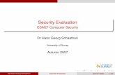 Security Evaluation - CSM27 Computer Security › teaching › 2007-08 › csm27 › 08eval › s… · Fundamental Concepts Outline 1 Overview 2 Fundamental Concepts 3 The Common