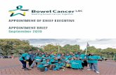 APPOINTMENT OF CHIEF EXECUTIVE APPOINTMENT BRIEF …€¦ · Bowel or colorectal cancer affects the large bowel, which is made up of the colon and rectum and is a significant health