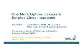 One More Option: Excess & Surplus Lines Insurancecass.pstat.ucsb.edu/2019/talks/perrine.pdf · • Third party claims administrators • Reinsurance brokers • Reinsurance companies