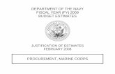 PROCUREMENT, MARINE CORPS - United States Navy · PROCUREMENT, MARINE CORPS . Department of Defense Appropriations Act, 2009 Procurement, Marine Corps ... 46 BULK LIQUID EQUIPMENT