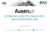 OPTIMIZING LOGISTICS CHAINS WITH SIMULATION MODELLING€¦ · Presentation Overview • Supply chain logistics are often over looked by commodities producers as being less important
