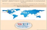 WEF-BRITISH COLUMBIA CANADA 2017 › WEF_canada_Updated2017.pdf · 2017-11-13 · WEF-BRITISH COLUMBIA CANADA 2017 PROGRAM DETAILS Time Session No. Topic 09:00am-10:00am 16A- Inaugural