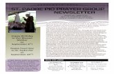 ST. PADRE PIO PRAYER GROUP NEWSLETTER · As#we#celebrate#the#feast#of#our#beloved#Padre#Pio,#Sept.#23rd!letus$ strive’to’live’in’the’spirit’he’wanted’to’instill’in’hischildren.’As