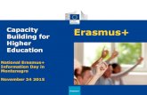 Capacity Erasmus+ · Specific activities: • Jean Monnet ... Call 2016 Asia Central Asia Latin America Iran, Iraq, Yemen South Africa ... Erasmus+ (10 National Projects (1 Partner