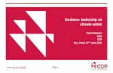Business leadership on climate action... | @CDP Investor interest in climate water and forests, 2003-15 Forests 162 Reported in 2014Climate Change Signatory Assets Water 1064 Reported