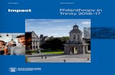 Impact Philanthropy in Trinity 2016–17 › alumni › assets › pdf › impact-donor-report-2017.p… · Elan Corporation pledge support for the Panoz Institute, a purpose-built