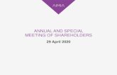 ANNUAL AND SPECIAL MEETING OF SHAREHOLDERS · investment company risk, industry competition, failure to protect intellectual property rights, technological disruptions and inability