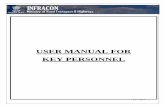 USER MANUAL FOR KEY PERSONNEL - INFRACON · To delete a particular company experience the key Person has to click on the delete Link as shown below 7. Profile Detailed Work After
