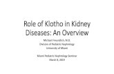 Role of Klotho in Kidney Diseases: An Overviewpediatrics.med.miami.edu/documents/Michael_Freund... · Figure 1. αKlotho administration after acute kidney injury (AKI) maintained