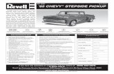 KIT 7210 '65 CHEVY STEPSIDE DECAL APPLICATION INSTRUCTIONS 1. Cut desired decal from sheet. 2. Dip decal