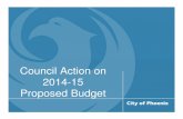 v4 5-20-14 Council Action on 2014-15 Proposed Budget · Government Relations Office Government Relations Office Expenses $1,401,000 •City, county, regional, state, tribal, national