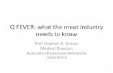 Q FEVER: what the meat industry needs to know · Q Fever: treatment • C) post-Q fever fatigue syndrome This condition occurs in about 10% of infected persons some time after the