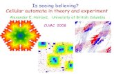 Is seeing believing? Cellular automata in theory and ...holroyd/talks/cumc.pdf · Is seeing believing? Cellular automata in theory and experiment ... CUMC 2008. Cellular automaton: