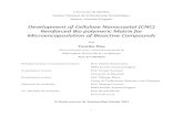Development of Cellulose Nanocrystal (CNC) Reinforced Bio ...espace.inrs.ca/2757/1/Dpt final de Tanzina Huq - 2014-10-17.pdf · Development of Cellulose Nanocrystal (CNC) Reinforced