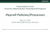 Payroll Policies/Processes - Michigan State Universityforesource.msu.edu › _files › pdf › 2014-15 › Wamhoff_VanCamp.pdf · Payroll Policies/Processes May 12, 2015 Sheila Wamhoff