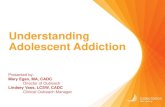 Understanding Adolescent Addiction€¦ · Understanding Adolescent Addiction Presented by: Mary Egan, MA, CADC ... Youth Mental Health First Aid USA. Why would drugs interfere with