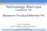 Technology Start -ups - University of Delawarecavazos/cisc879-fall2017/...CISC 879 : Technology Start-ups Running Lean Startup After launch, 80% of time should be spent continuously