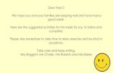 Dear Year 3 We hope you and your families are keeping well ... · We hope you and your families are keeping well and have had a good week. Here are the suggested activities for this