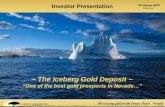 The Iceberg Gold Deposit › ... › 5775 › nug-presentation.pdf · 2012 - Discovered the ‘tip of’ the Iceberg gold deposit in Nevada, the safest mining jurisdiction in the